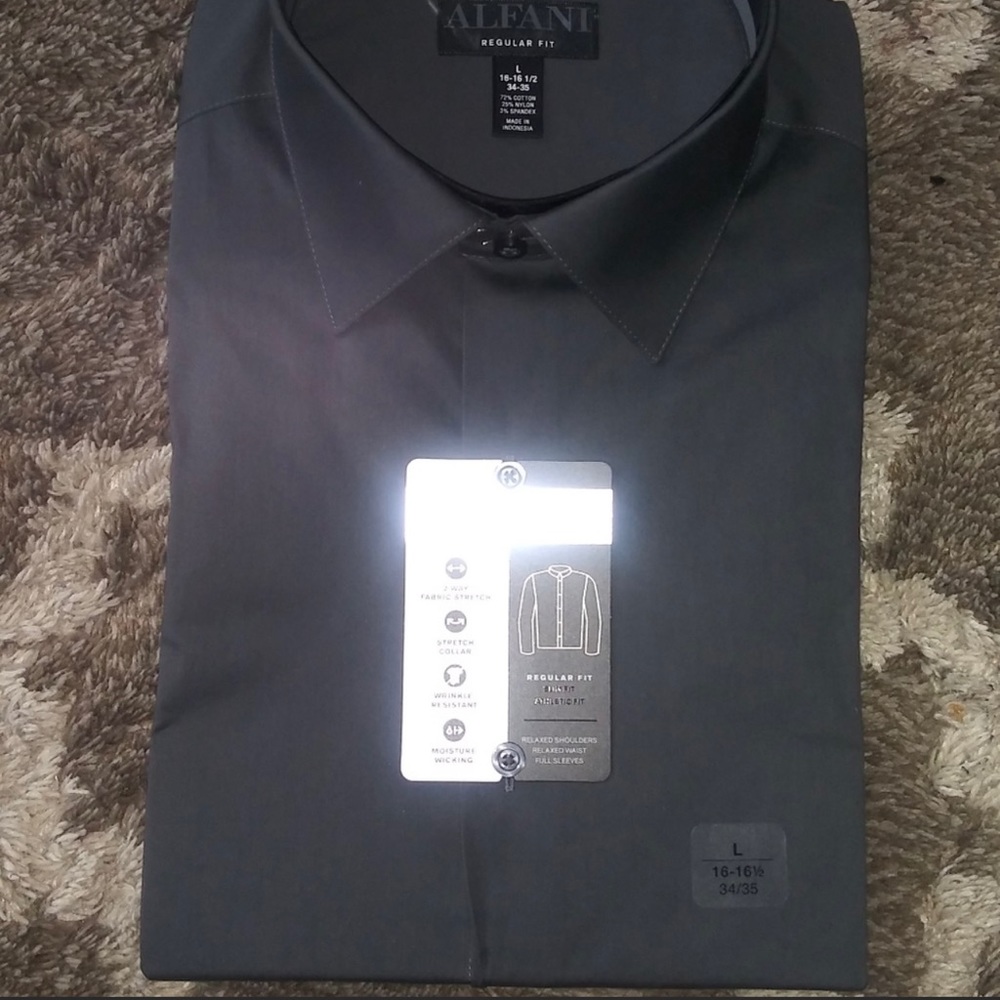 Alfani Dark Grey Dress Shirt